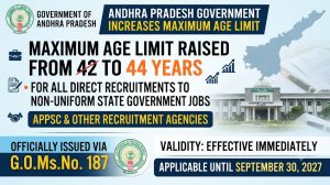 AP Government Jobs Age Limit Raised to 44 Years