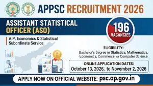 APPSC Assistant Statistical Officer Recruitment 2026: Eligibility ,Syllabus Complete Guide : Apply Now