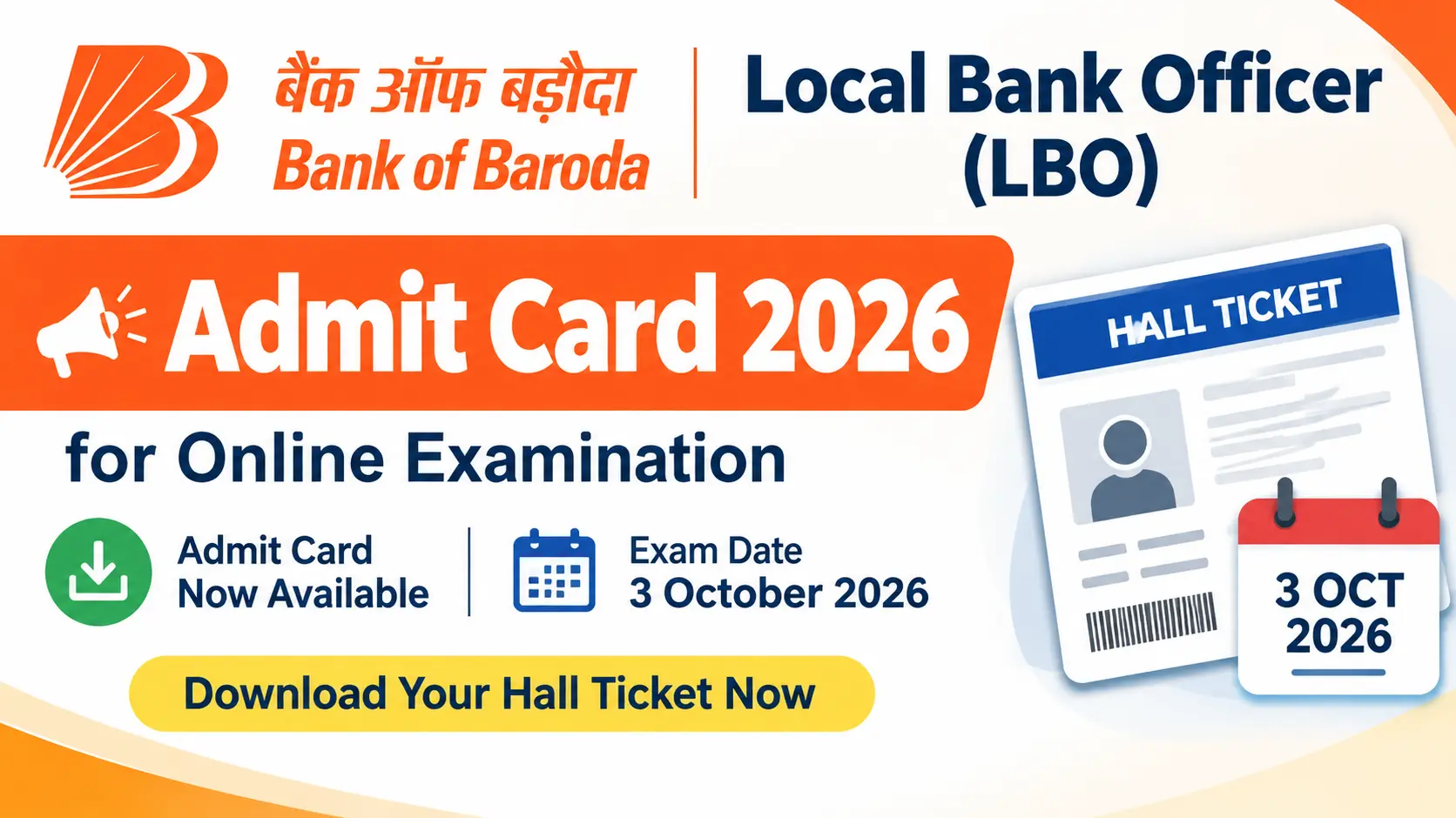 Bank of Baroda LBO Admit Card 2026: Direct Link & Exam Guide