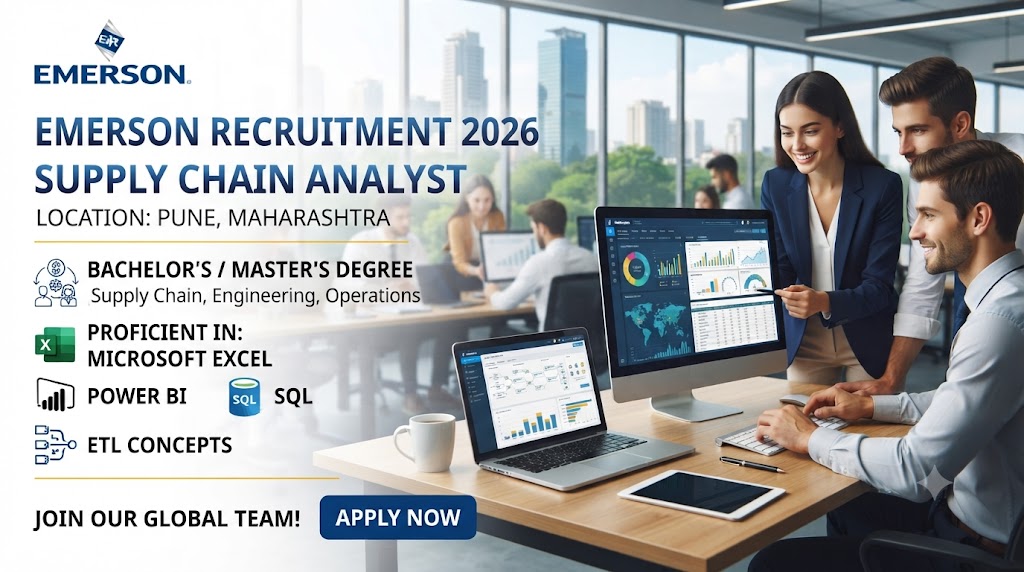 Emerson Recruitment 2026: Apply for Supply Chain Analyst