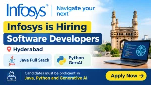 Infosys is hiring Software Developers in Hyderabad: Java Full Stack & Python AI Developer