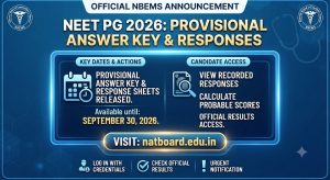 NEET PG 2026 Answer Key & Response Sheet
