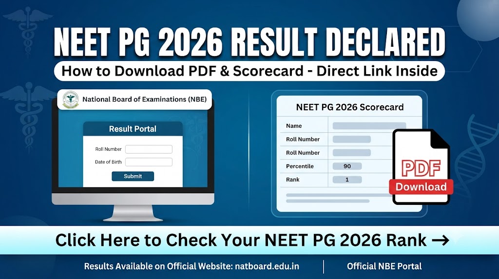 NEET PG 2026 Result Declared: How to Download PDF & Scorecard