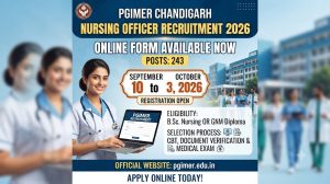 PGIMER Nursing Officer Recruitment 2026