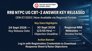 RRB NTPC UG Answer Key 2026