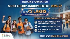 Reliance Foundation Undergraduate Scholarship 2026-27