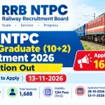 RRB NTPC Underagraduate Recruitment 2026 Notification Out - Apply Online for 1688 Posts