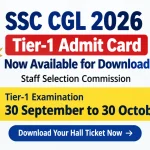 SSC CGL 2026 Tier-1 Admit Card Download: Official Hall Ticket Links