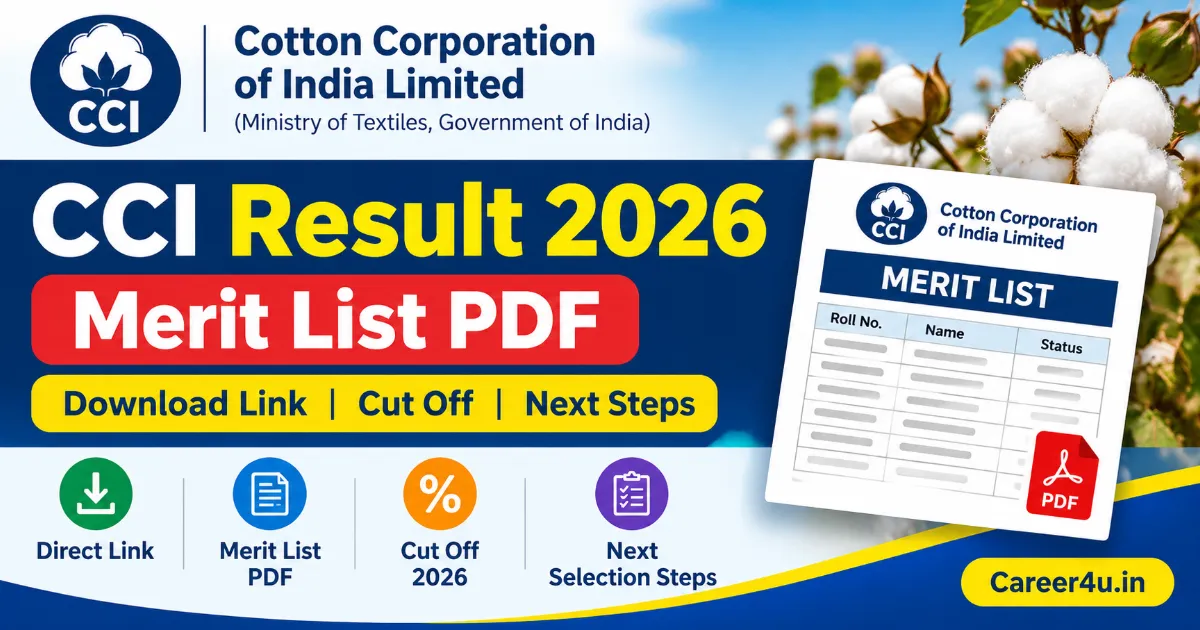CCI Result 2026 Out: Download Merit List PDF, Direct Link and Cut Off