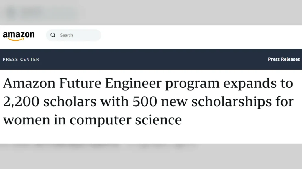 Amazon Future Engineer Scholarship 2026-27: ₹50,000 Per Year, Free Laptop, Eligibility & Apply Online