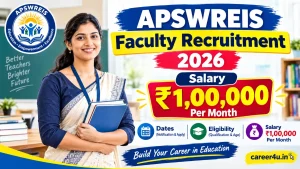 APSWREIS Faculty Recruitment 2026: Dates and Eligibility : AP Govt Job