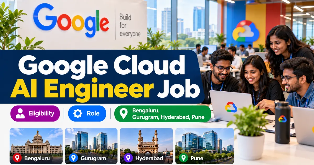 Google Cloud AI Engineer Job: Eligibility, Role : Bengaluru, Gurugram, Hyderabad, Pune