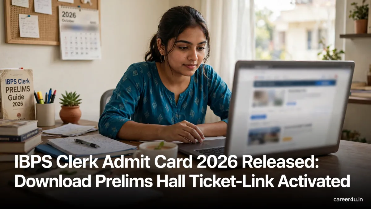 IBPS Clerk Admit Card 2026 Released: Download Prelims Hall Ticket-Link Activated