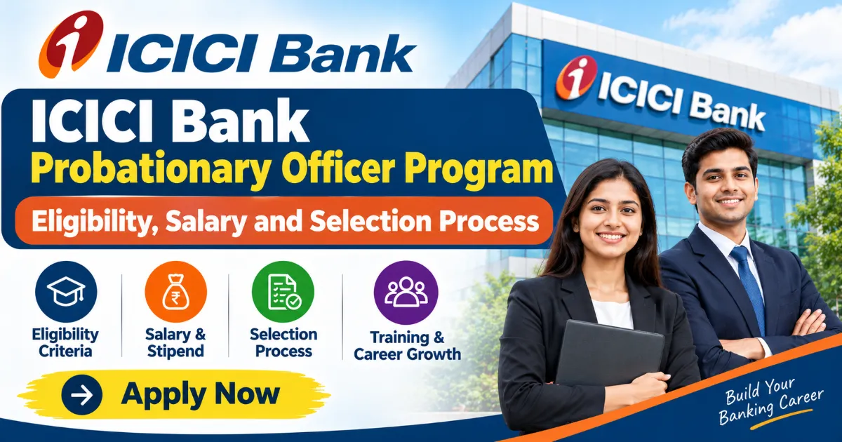 ICICI Bank Probationary Officer Program: Eligibility, Salary and Selection Process