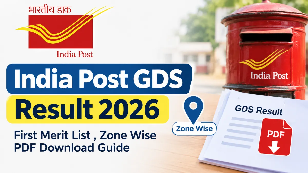 India Post GDS Result 2026: First Merit List , Zone Wise PDF Download Guide