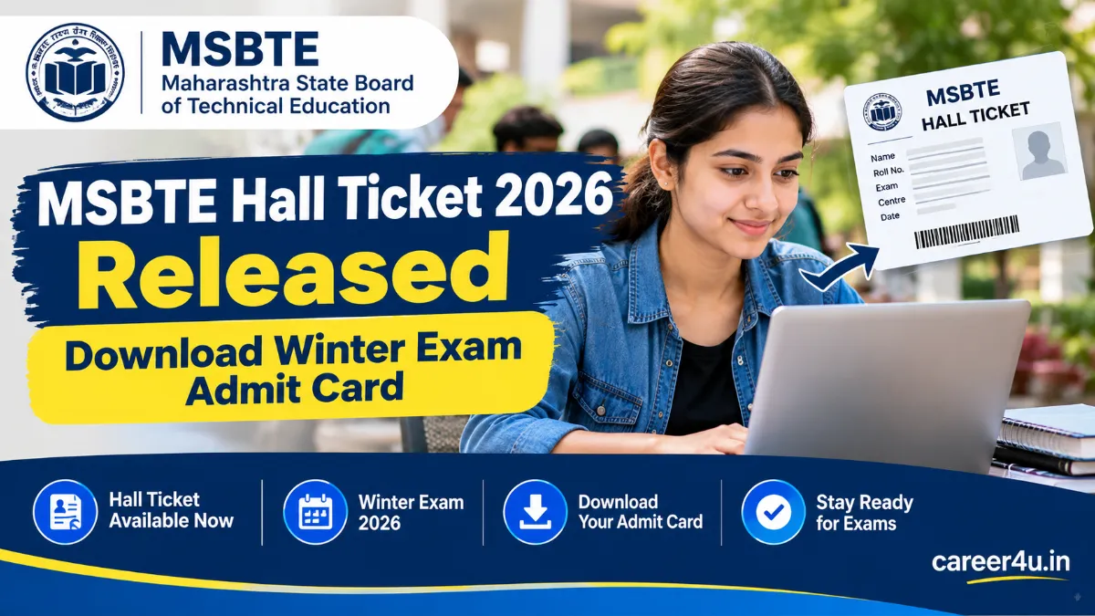 MSBTE Hall Ticket 2026 Released: Download Winter Exam Admit Card