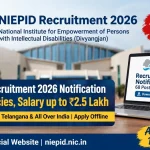 NIEPID Recruitment 2026 Notification: 68 Vacancies, Salary up to ₹2.5 Lakh, Apply by 7 December