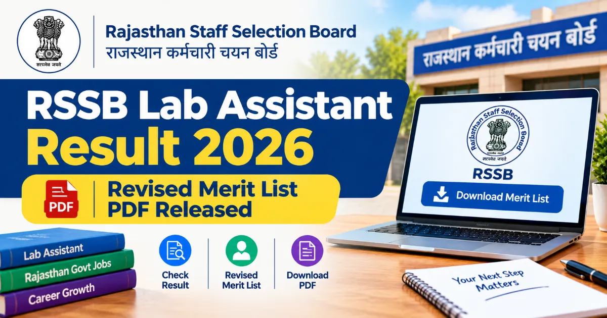 RSSB Lab Assistant Result 2026: Revised Merit List PDF Released
