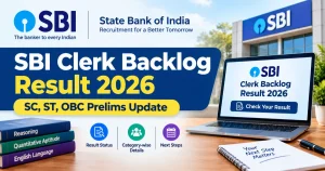 SBI Clerk Backlog Result 2026: SC, ST, OBC Prelims Result for 1,538 Posts