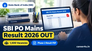 SBI PO Mains Result 2026 Out: 1,500 Vacancies, Stage 2(Phase 2) Merit List PDF