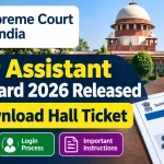 SCI Jr Assistant Admit Card 2026 Released: Download Hall Ticket