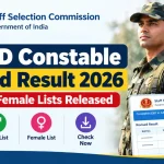 SSC GD Constable Revised Result 2026: Male and Female Lists Released