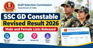 SSC GD Constable Revised Result 2026: Male and Female Lists Released