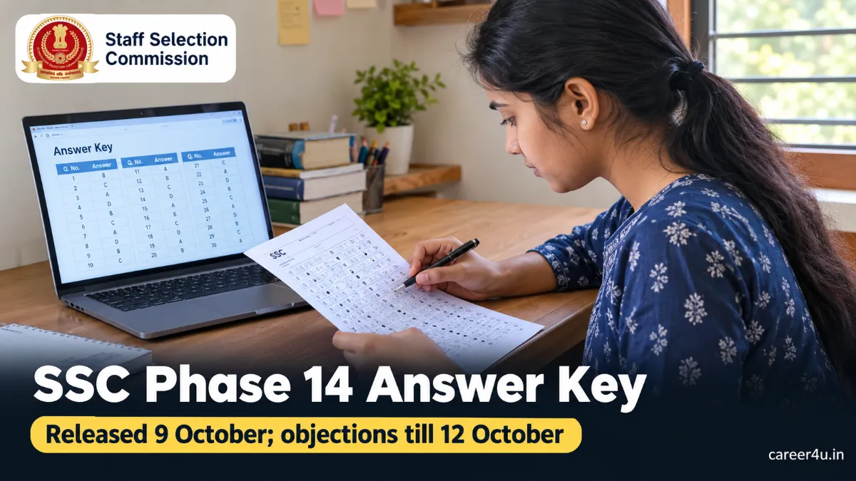 SSC Phase 14 Answer Key 2026 Out: Response Sheet and Objection Deadline