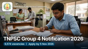 TNPSC Group 4 Notification 2026 : Vacancies, Exam Date and Latest Update