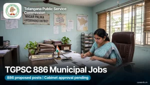 TGPSC Municipal Jobs : 886 Posts Proposed, Notification Awaited