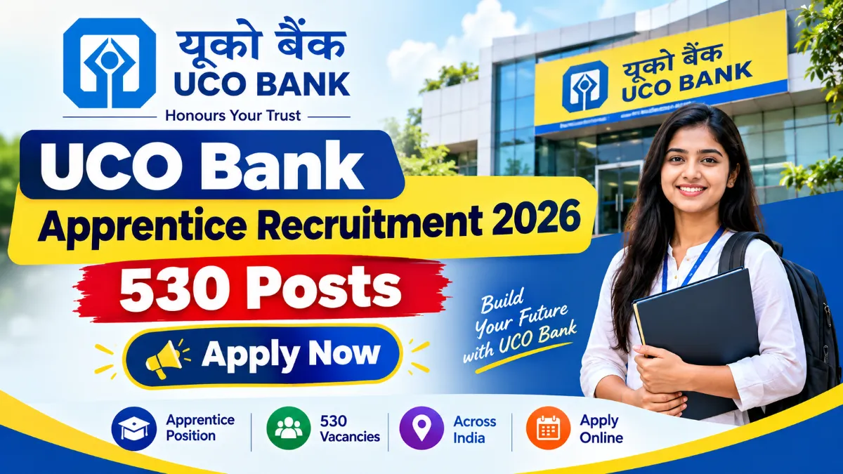 UCO Bank Apprentice Recruitment 2026: 530 Posts, Apply Now