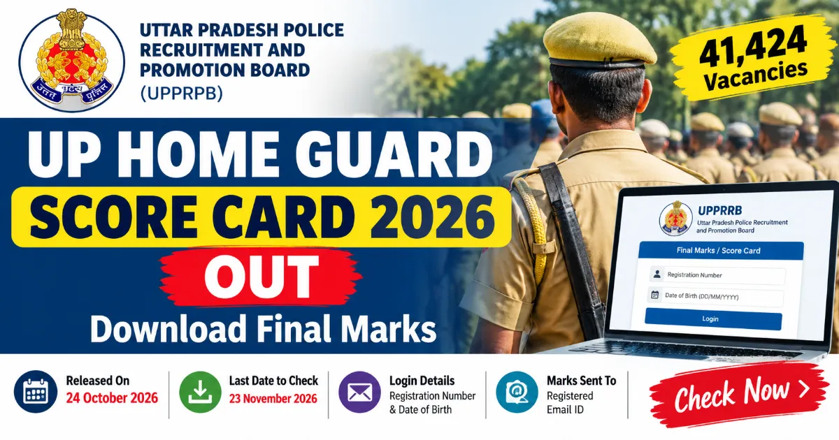 UP Home Guard Score Card 2026 Out: Download Final Marks, Direct Link