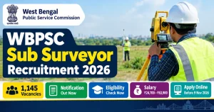 WBPSC Sub Surveyor Recruitment 2026: Notification, 1,145 Vacancies, Eligibility, Salary and Apply Online