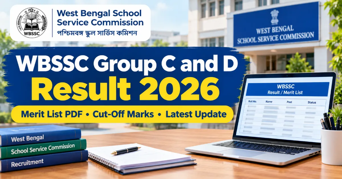 WBSSC Group C and D Result 2026: Merit List PDF, Cut-Off Marks and Latest Update